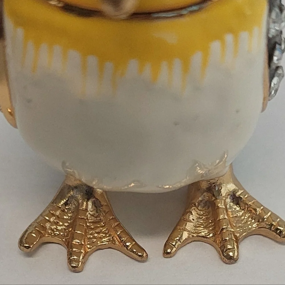 Waltz & F Enameled Trinket Box With Rhinestone Pre-owned